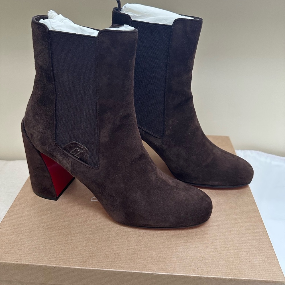 Christian Louboutin Turelastic Suede Chelsea Boot (Women) Size 9US/39EU
